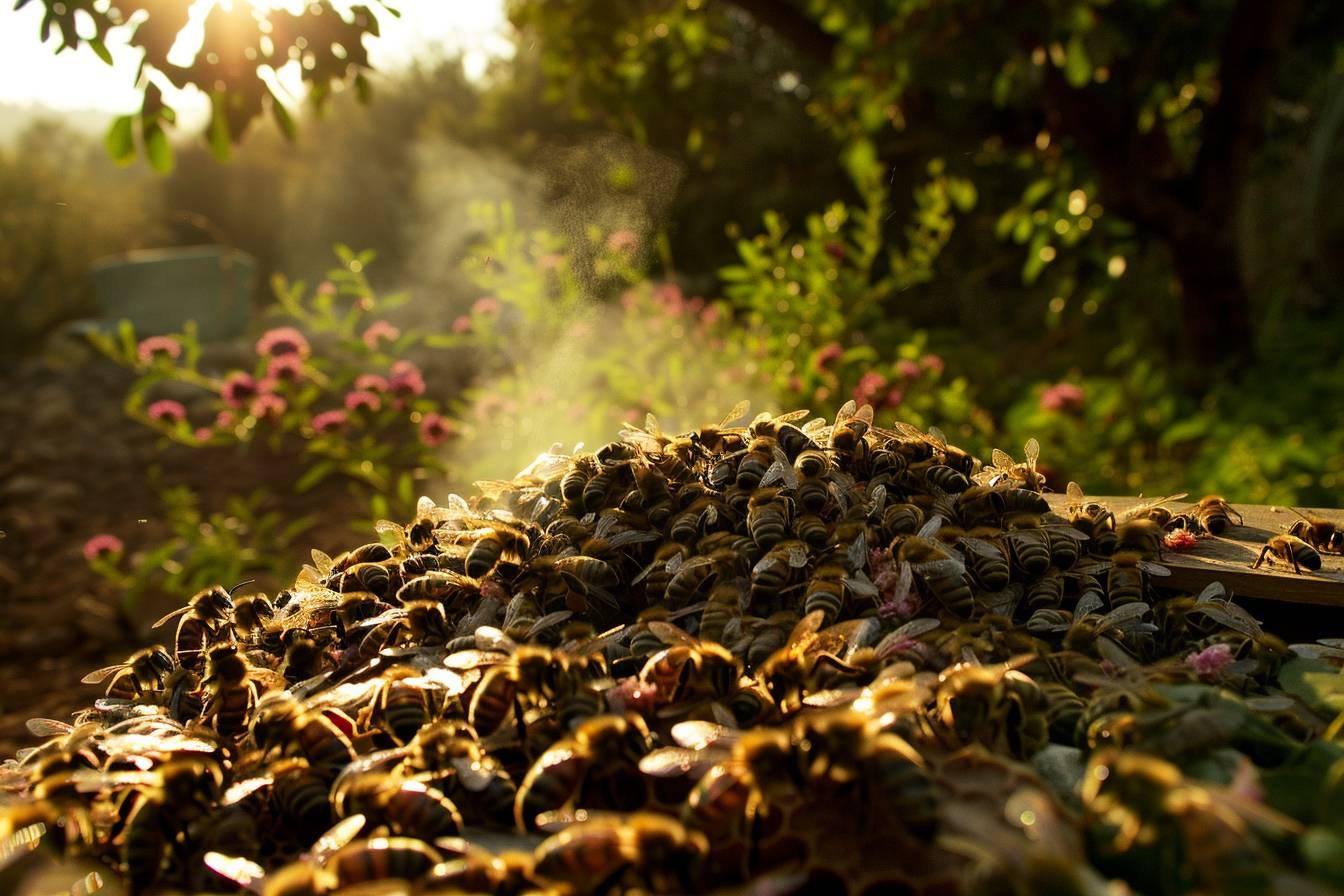 Comportement des abeilles pendant l'essaimage