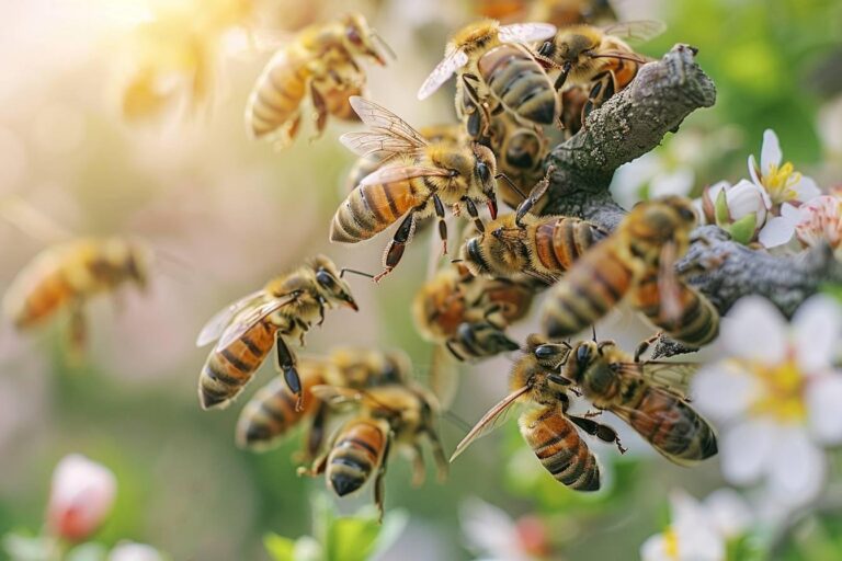 Comportement des abeilles pendant l'essaimage