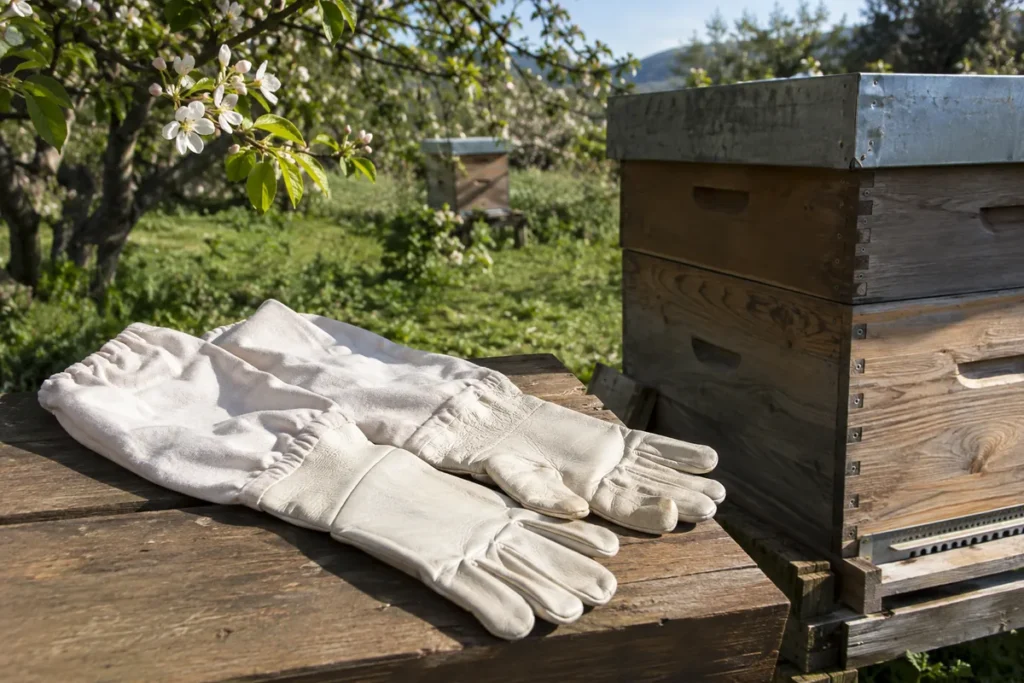 Gants apicoles à longues manchettes
